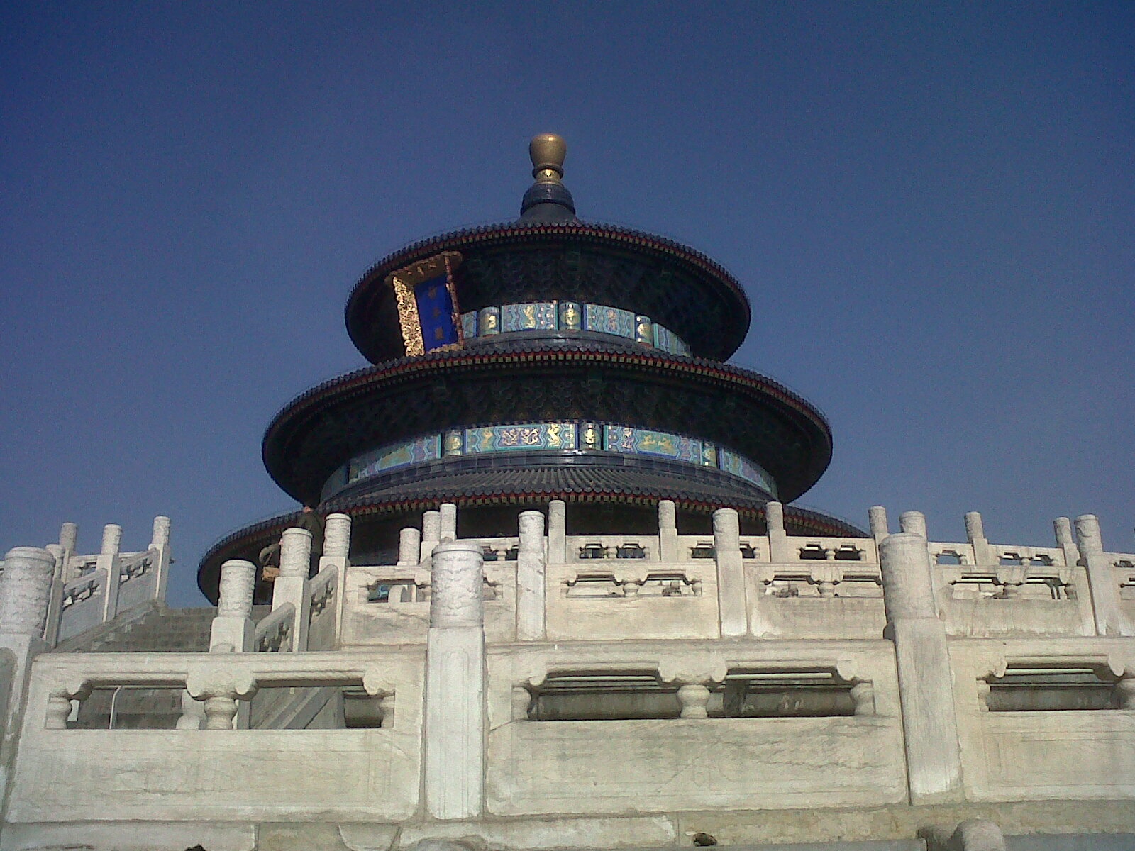 The circular Hall of Prayer for Good Harvests above white stone terraces at Beijing's Temple of Heaven in 2013.